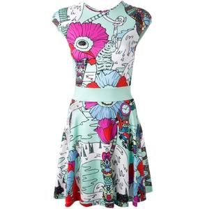 Mary Katrantzou - Poppies Print Mint Dress - L